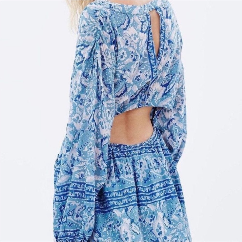 Free People Backless Long Sleeves Dress with Back Keyhole Size Small - Picture 11 of 12